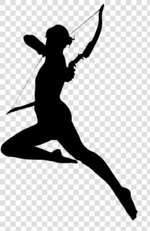 Archer Png Download   Female Archer Silhouette Png  Transparent Png