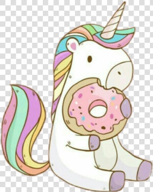 Cute Tumblr Donut Drawing Png Tumblr Donut Drawing   Unicornio Con Una Dona  Transparent Png