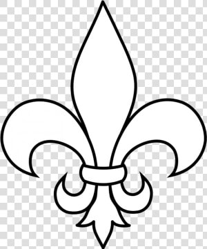 Dibujo De Flor De Liz Para Colorear   Fleur De Lis White  HD Png Download