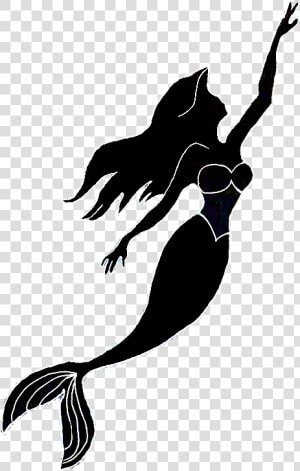 Ariel The Little Mermaid Silhouette Image   Transparent The Little Mermaid Silhouette  HD Png Download