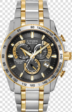 Citizen Eco Drive Gold And Silver   Png Download   Citizen Perpetual Chrono  Transparent Png