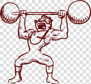 Lifting Drawing At Getdrawings   Weight Lifting Draw  HD Png Download