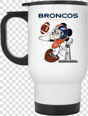 Nfl Denver Broncos Mickey Mouse Super Bowl Football   Mug  HD Png Download