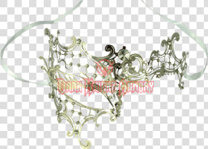 Silver Filigree Masquerade Mask   Iron  HD Png Download