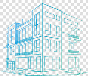 Png Apartment Building Sketch  Transparent Png