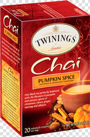 Twinings Pumpkin Spice Chai Tea  HD Png Download