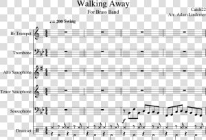 Walking Away Sheet Music For Trumpet  Trombone  Alto   Train Your Dragon Alto Sax Sheet Music  HD Png Download