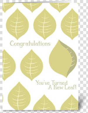 Congrats You Turned A New Leaf Greeting Card   Graphic Design  HD Png Download