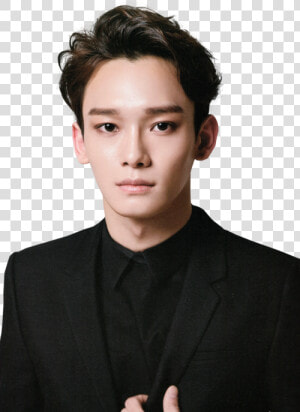 Hair white collar Shoot smile formal Wear ear portrait   Exo Chen Forehead  HD Png Download