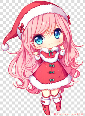 Cut fictional Character long Hair wig clip Art art   Christmas Chibi  HD Png Download