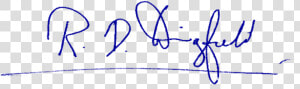 R D Wingfield Signature   Transparent Signature Blue Ink  HD Png Download