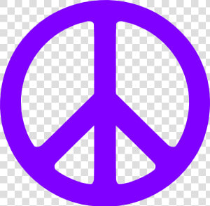 Purple Peace Sign Clip Art   Peace Sign Purple  HD Png Download