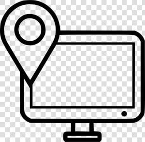 Screen Location Computer Pin Map Desktop Monitor  HD Png Download