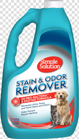 Simple Solution Pet Stain And Odor Remover With 2x   Simple Solution Stain And Odour Remover Cat Dog  HD Png Download