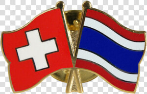 Thailand Friendship Flag Pin  Badge   Schweizer Sri Lanka Flagge  HD Png Download