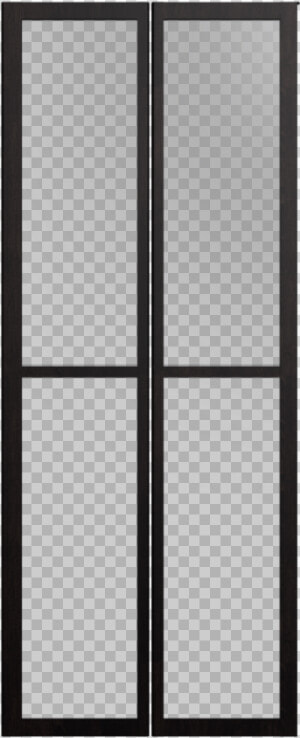 Billy Olsbo Glass Door  Black Brown 2x By Ikea   Doors With Black Line  HD Png Download