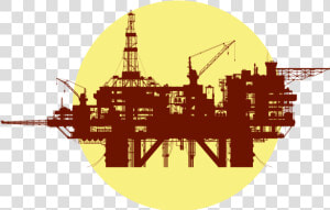 Nearly All Offshore Platforms Take Oil Samples On The   Offshore Oil Platform Vector  HD Png Download