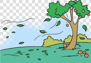 How To Draw Fall Scenery   Cartoon Autumn Scenery Drawing  HD Png Download