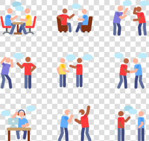 People Standing And Talking Png   Communication Talking People Icon  Transparent Png