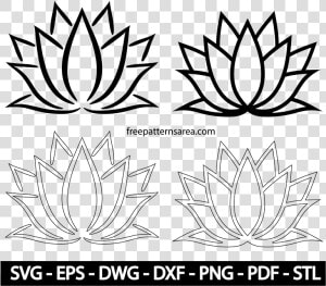 Printable Lotus Flower Stencil  HD Png Download