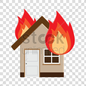 Burning House Cartoon   Burning House Clipart  HD Png Download