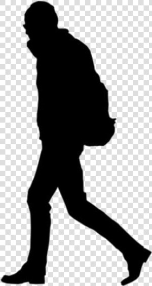 Man Walking Away Png Transparent Images   Silhouette Guy Walking With Backpack  Png Download