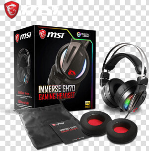 Msi Immerse Gh70 Gaming Headset   Png Download   Msi Immerse Gh70 Gaming Headset  Transparent Png