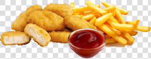 Clip Art Chicken Nuggets In French   Chicken Nuggets Mit Pommes  HD Png Download