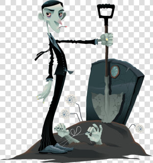 Cartoon Gravestone Png   Halloween Zombie Clipart Png  Transparent Png