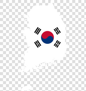 South Korea Map Outline Png   South Korea Flag  Transparent Png