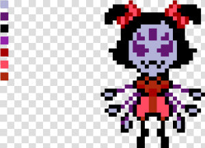 Muffet Pixel Art Grid  HD Png Download