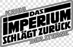 Imperium German Logo   Star Wars The Empire Strikes Back Title  HD Png Download