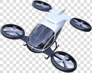 Flying Car With Big Rotary Wheels   Flying Car Clip Art  HD Png Download