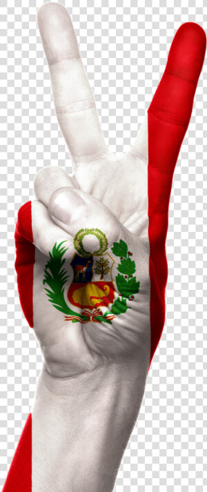 Peru Flag Hand Free Picture   Peru Flag  HD Png Download