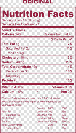 Nutrition Facts Eat The Ball Original   Chicken Alfredo Nutrition Label  HD Png Download