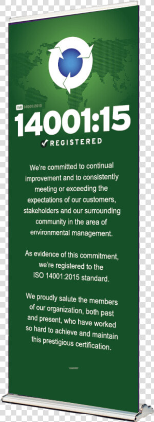 Iso 14001 Retractable Banner   Flyer  HD Png Download