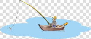 Transparent Fisherman Clipart   Fishing Boat Cartoon Png  Png Download