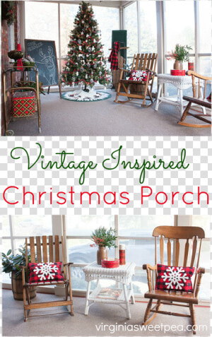 Christmas Rocking Chairs On Porch  HD Png Download