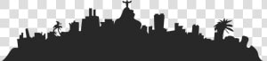 Clip Art Rio Skyline   City Skyline Silhouette Rio  HD Png Download