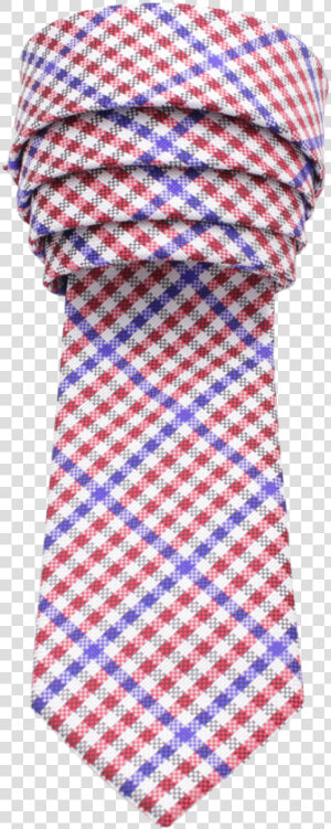 Red  White  And Blue Gingham Patterned Necktie   Tom Ford Navy Houndstooth Tie  HD Png Download