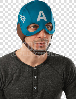 Adult Retro Captain America Mask   Captain America Mask By Fabric  HD Png Download