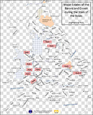 Estates Of The Barons York   Barons Of England Map  HD Png Download