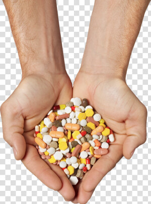 Pills In Hands Png Image   Pills On Hand Png  Transparent Png