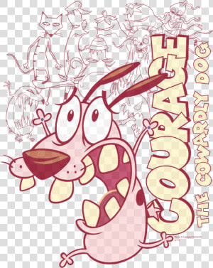 Courage The Cowardly Dog Scared  HD Png Download