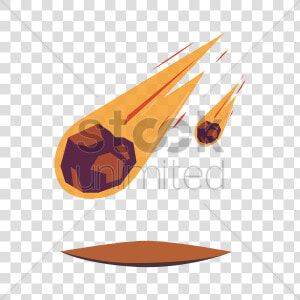 Clipart Royalty Free Stock Asteroid Clipart Blue Fireball   Meteorite Drawing Easy  HD Png Download