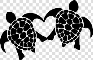 Clipart Turtle Heart   Sea Turtle Art Sticker  HD Png Download