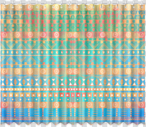 Inspired Aztec Pattern 2 Window Curtain 50 X84   Needlework  HD Png Download