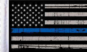 Distressed Thin Blue Line Flag  HD Png Download