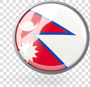 Metal Framed Round Icon   Logo For Flag Nepal  HD Png Download