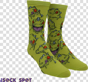 2 Pair Pack Nickelodeon Rugrats Reptar Socks   Sock  HD Png Download